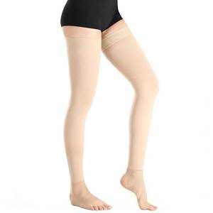 lot 2061 image: BURLWAY Footless Thigh High Medical Compression Stockings For Women & Men,20-30 mmHg Thigh High Compression Socks,Firm Graduated Support Hose with Silicone Dot Band-Ideal for Varicose Veins(1Pair)