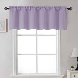 lot 2414 image: Gwine Lilac Valance for Windows, Small Blackout Valance Kitchen Curtains for Bathroom Basement, Modern Rod Pocket Thermal Insulated Window Treatment, 60 Wx16 L, 1 Piece