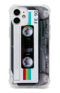 lot 2448 image: FAteamll Case for iPhone 12 Mini Matte Finish Heavy Duty Soft Back Cover with Reinforced Corners TPU Soft Bumper Retro Cassette Tape Case Compatible with iPhone 12 Mini