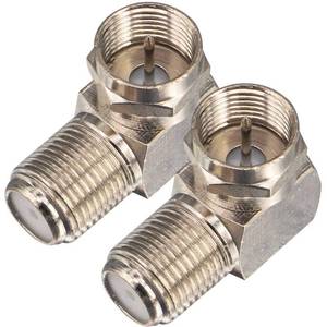 lot 2480 image: RG6 Coaxial Cable Right Angle Connector,F Type Female to Male Coax Adapter