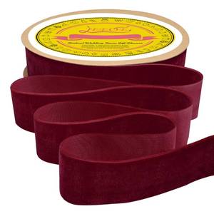 lot 2482 image: LEEQE Burgundy Velvet Ribbon 1-12 Inch X 20 Yards Fabric Christmas Velvet Ribbon for Gift Wrapping Wreath Decoration Handmade Craft Ornaments Bow Making
