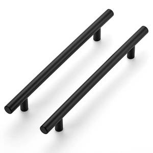 lot 2490 image: Ravinte Cabinet Pulls,8-1316 Length,6-14 Hole,Matte Black,12 Pack
