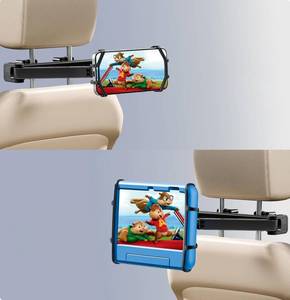 lot 2491 image: FANGOR Tablet Holder for Car - 3 in 1 Adjustable Extension Arm Upgraded iPad Holder for car Backseat with Holding Net, Road Trip Essentials for Kids, for 4.7-13 iPad Pro, Air, Mini, Fire HD, Phone