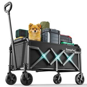 lot 7781 image: SUNNYFEEL Lightweight Folding Wagon Cart 350 lbs