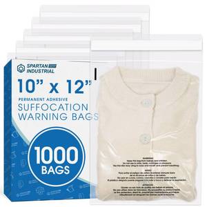 lot 7783 image: Spartan Industrial Self-Seal Poly Bags 10 x 12 1000 Count