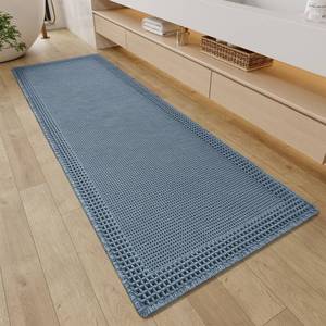 lot 7792 image: RESARE Waffle Bathroom Runner Rug 24x60 Blue