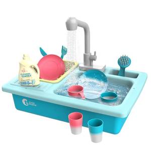 lot 7796 image: Electric Play Kitchen Sink with Color-Changing Water