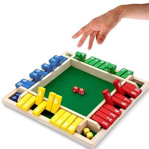 lot 8059 image: Nicecho Shut The Box Dice Game with 8 Dice