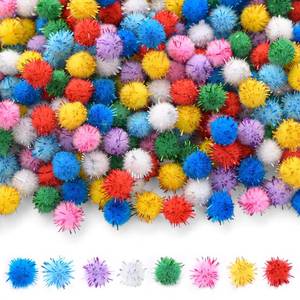 lot 8062 image: Bouiexye 1200 PCS Pom Poms 1cm Multicolor Bulk DIY Mini Pom Poms for Crafts, Holiday Decorations, Home and Art Projects