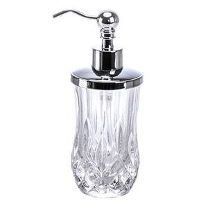 lot 8077 image: ZIVQEXMURL 9Oz Clear Soap Dispenser, Round Thick Glass & Metal Pump