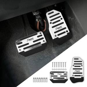 lot 8081 image: PACLVIO Non-Slip Car Pedal Covers, Aluminum Alloy, 2-Piece