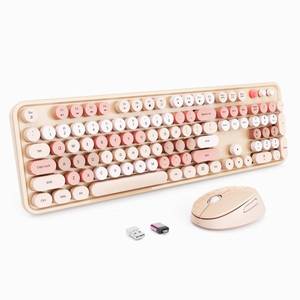 lot 8094 image: Nowlike Wireless Keyboard and Mouse Set, Retro Typewriter