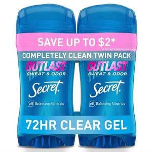 lot 8118 image: Secret Outlast Antiperspirant Deodorant for Women, 72hr 2-Pack