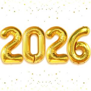 lot 8119 image: KatchOn 42 Inch Gold Foil Number Balloons 2026