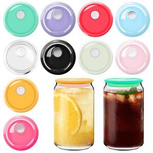 lot 8120 image: Wiwaplex Acrylic Tumbler Lids 16oz - 10 Pack