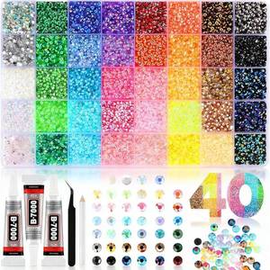 lot 8123 image: HOAXDLY Bedazzling Kit 40000 Rhinestones 3mm