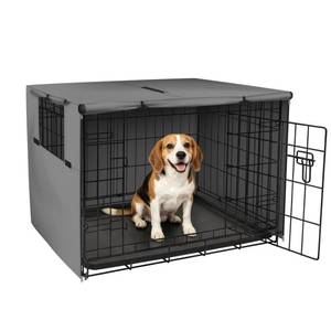 lot 9856 image: Explore Land Dog Crate Cover, 36 inches, Grey