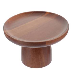 lot 9857 image: OUNONA Vintage Acacia Wood Cake Stand with Base, 6.49 Inch Round Cake Stand