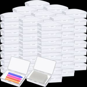 lot 9858 image: Reallnaive 50 Pcs Travel Soap Containers, Soap Box Case, White