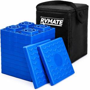 lot 9865 image: RVMATE 12 Pack RV Leveling Blocks, Camper Trailer Leveling Blocks