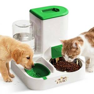 lot 9867 image: Automatic Cat Feeder & Water Dispenser �� Gravity Cat Feeding Station with Stainless Steel Bowl, 2.2L Food & 1L Water Capacity, Automatic Pet Feeder for Cats & Small Dogs (Grey)