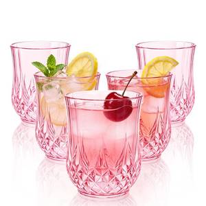 lot 9871 image: HTTBEIZI 40 Pack 12 Oz Plastic Stemless Wine Glasses, Pink