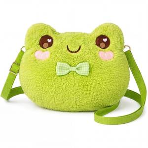 lot 10250 image: Mixweer Crossbody Bag Purse for Women, Cute Kawaii Plush Backpack Wallet for Girls, Cartoon Animal Lolita Bag with Strap(Frog)