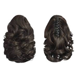 lot 10252 image: Tiklans Black Ponytail, 9 Short Claw Clip in Ponytail for Women