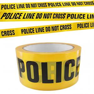 lot 10271 image: ropto Crime Scene Tape - 328ft x 3in Yellow Police Line Do Not Cross  Large Caution Tape Roll for Halloween, Haunted House, Party Decorations, Crime Scene, Halloween Decor