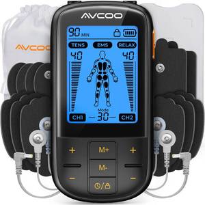lot 10276 image: AVCOO 3-in-1 TENS Unit Muscle Stimulator with 30 Modes for Pain Relief