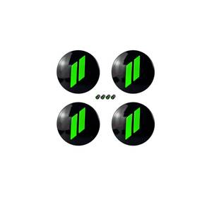 lot 10310 image: 4Pcs Wheel Center Cap 63mm2.5 inches Compatible with Dodge(Green)