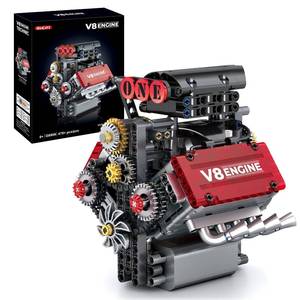 lot 11445 image: WINGIFT V8 Engine Building Set 478PCS