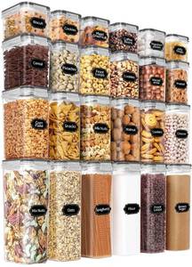 lot 11457 image: PRAKI Airtight Food Storage Containers Set 24-Piece