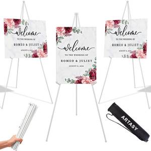 lot 11468 image: Artasy 63 Easel Stand White 3-Pack with Carry Bags