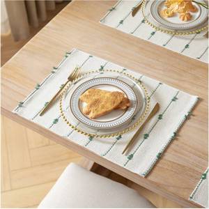 lot 11471 image: Caflife Placemats Set of 6, 13 x 19 Inch, Cotton