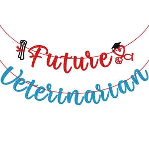lot 12371 image: Firefairy Future Veterinarian Banner, Pre-strung, 3.8 ft