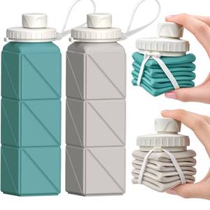lot 12390 image: BEAUTAIL Collapsible Water Bottle 21oz Silicone