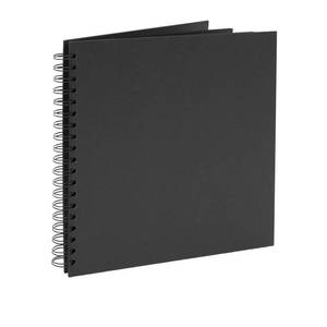 lot 12425 image: Bright Creations Square Spiral Journal 10.85 x 10.25 in Black