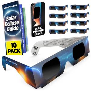 lot 12426 image: Medical King Solar Eclipse Glasses 10-Pack ISO 12312-2