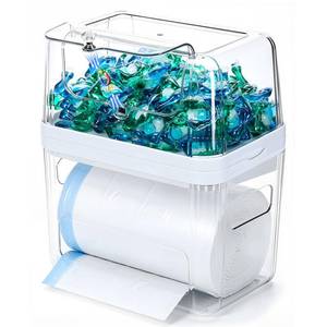 lot 13687 image: BANDQ 3-in-1 Trash Bag Dispenser & Pod Holder