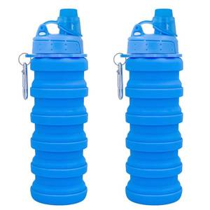 lot 13693 image: YCTMALL Collapsible Water Bottles Two Pack 500ml