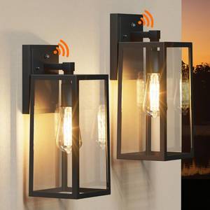 lot 13695 image: PARTPHONER Dusk to Dawn Outdoor Wall Light 2-Pack
