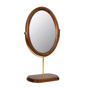 lot 13699 image: Tstarer Solid Wood Oval Vanity Mirror 7.5 x 13.5