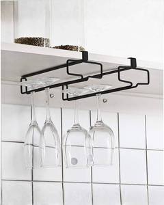 lot 13703 image: LINFIDITE Under Cabinet Wine Glass Rack 2-Pack