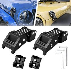 lot 13707 image: BOMLING Hood Latches Aluminum Catch Kit Jeep Wrangler