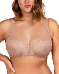 lot 14420 image: HSIA Minimizer Bra Underwire Full Coverage Dark Pink