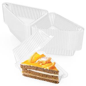 lot 14425 image: Goiio 100 Pieces Cake Slice Plastic Containers