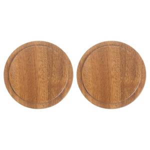lot 14435 image: uxcell Bamboo Tea Cup Lids 3.58 Inch 2-Pack