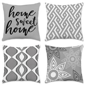 lot 14439 image: Hexagram Throw Pillow Covers 18x18 Gray Set of 4
