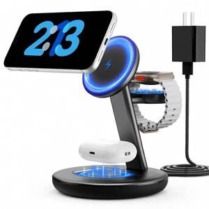 lot 14444 image: LYAOAO 3-in-1 Magnetic Wireless Charger Stand